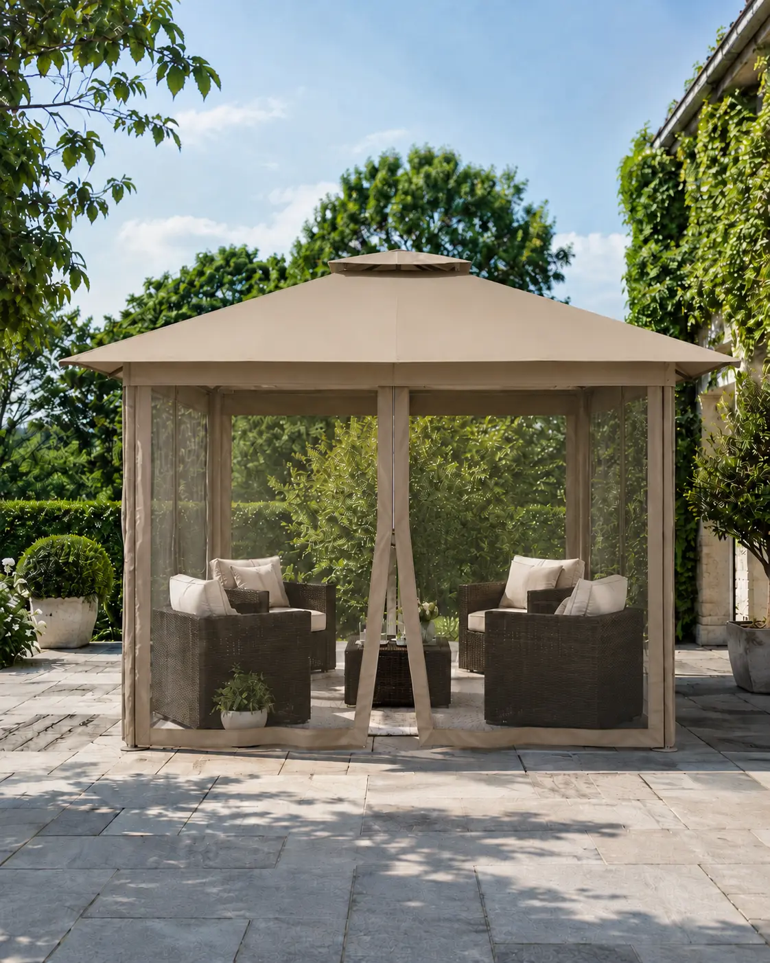 PAVEA Haven 3M gazebo in Sand