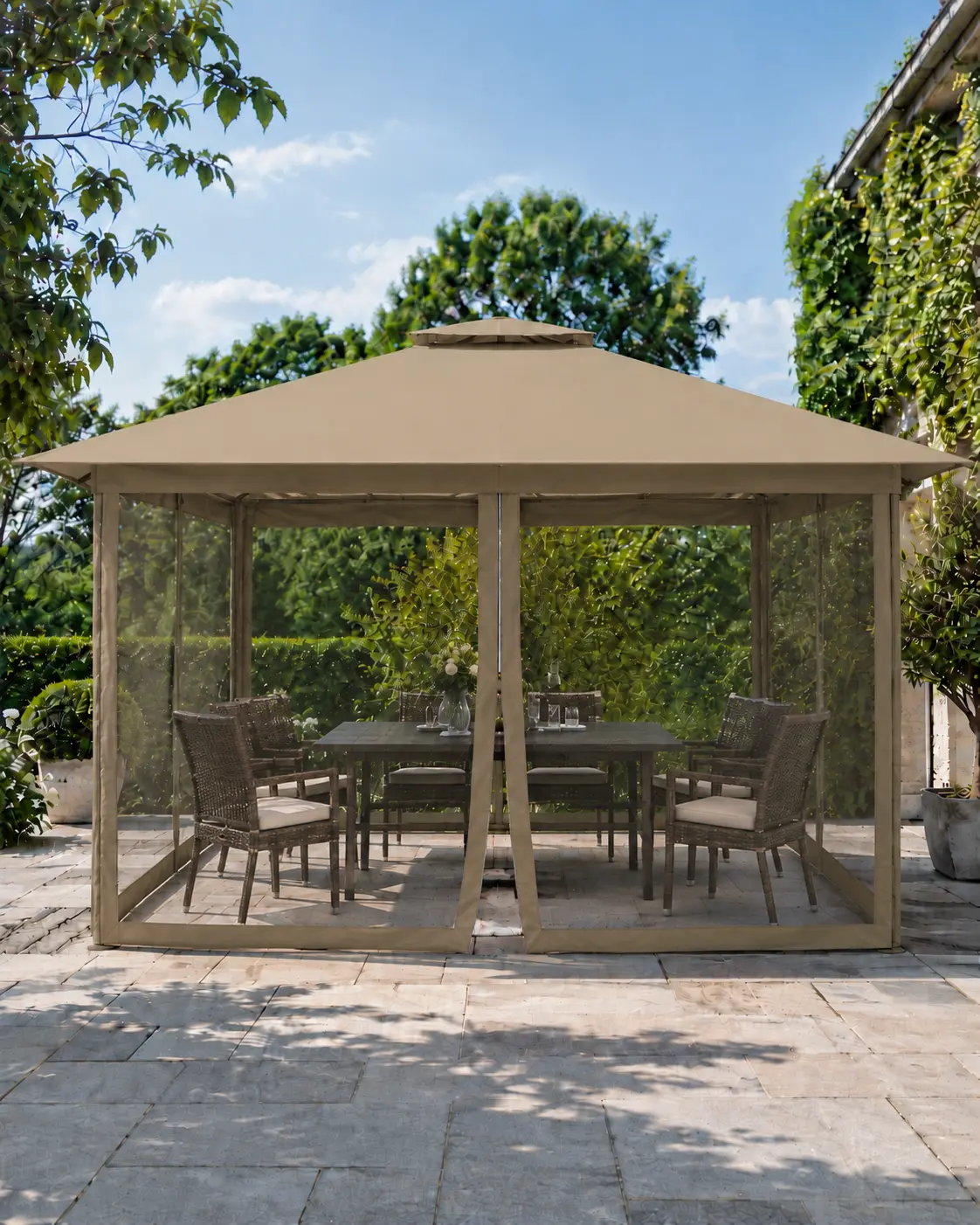PAVEA Haven 4M gazebo in Sand